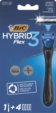 Bic Hybrid 3 Flex Barberhøvler For Menn