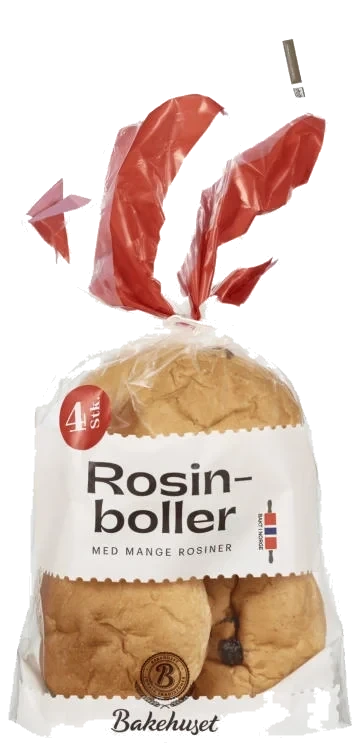 Rosinboller 4stk Bakehuset