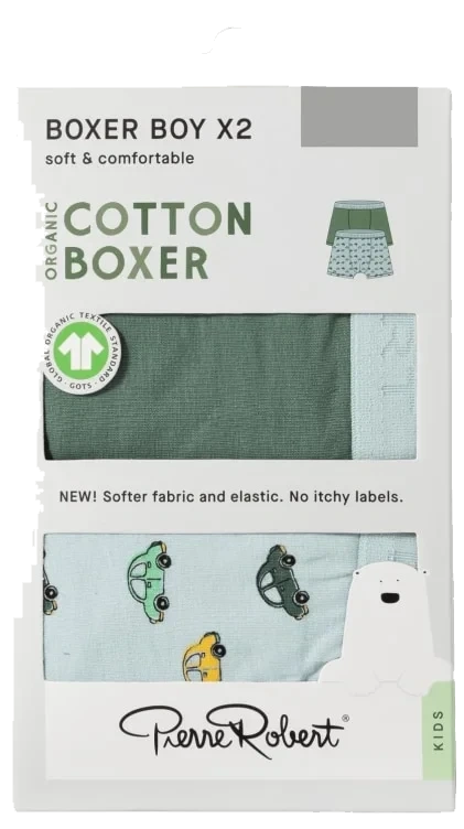 Boxer Cotton Boy Jadegreen-Skyblue 98-104