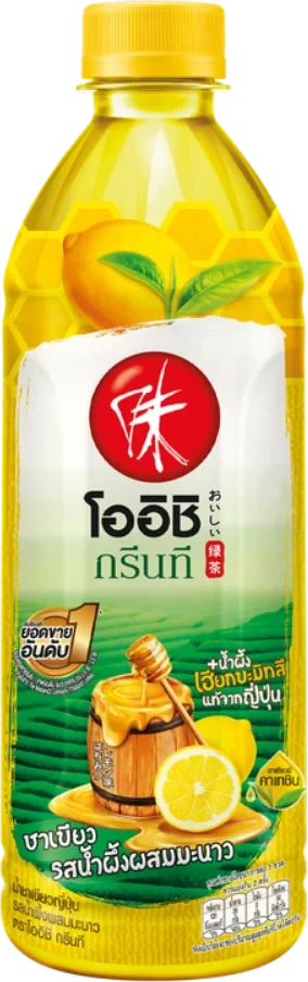 Oishi Japanese Green Tea w/Honey Lemon 500ml
