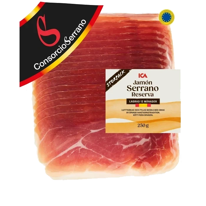 Skinka Lufttorkad Jamón Serranoskinka 250g ICA