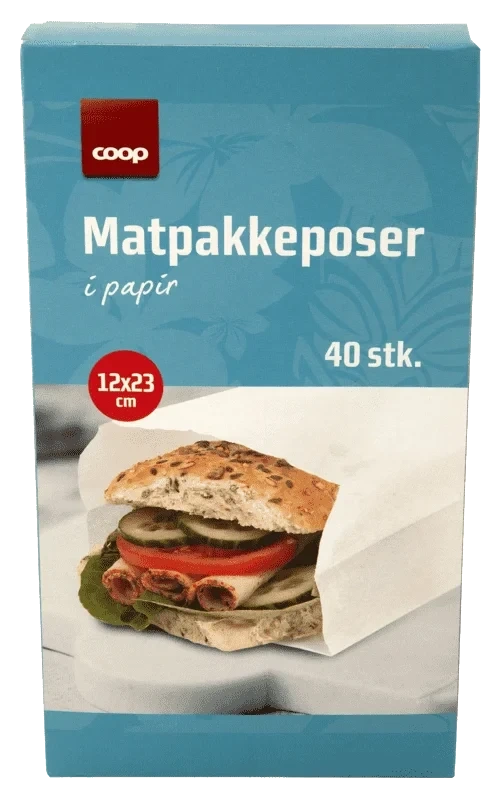 Coop Matpakkepose Papir 40stk