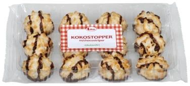 Kokostopper m/Chocostriper 12stk 200g