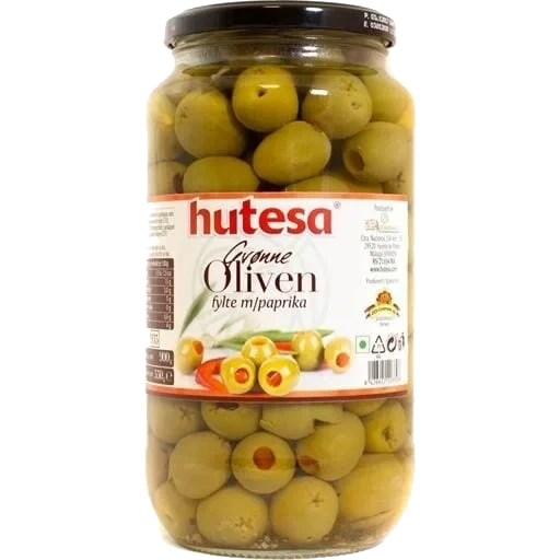 Grønn Oliven M.Paprika 900g