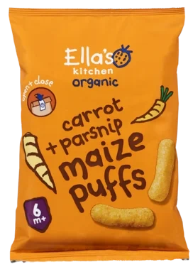 Ellas Kitchen Maizepuffs Gulrot+pastinakk Øko 6m 20g
