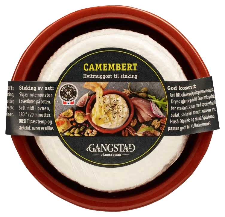 Camembert i Keramisk Fat 200g Gangstad