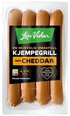 Kjempegrill Cheddar 360g Leiv Vidar