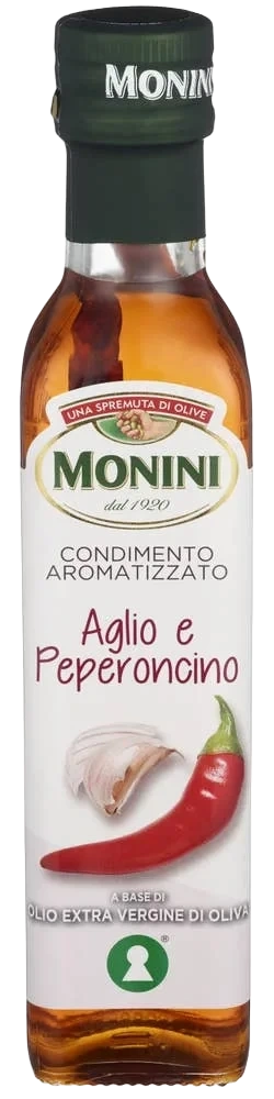 Monini Ekstra Jomfru Olivenolje Hvitløk & Chili 6x250ml