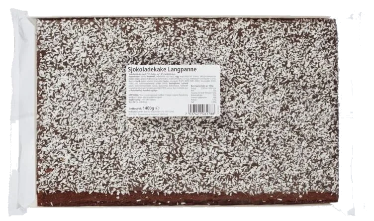 Sjokoladekake Langpanne 1400g Bakeverket