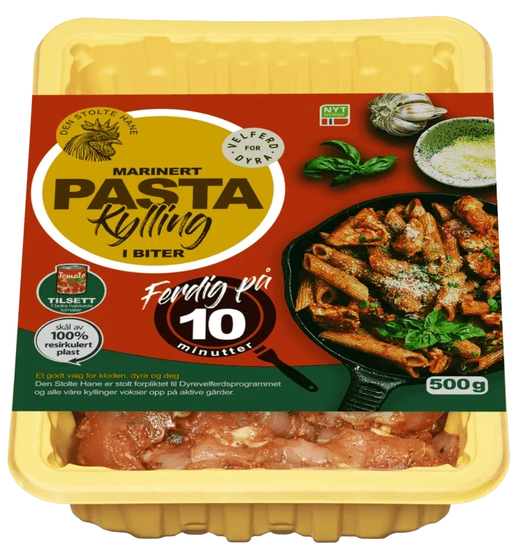 Den Stolte Hane Strimlet Kylling Lårkjøtt Tomatp.