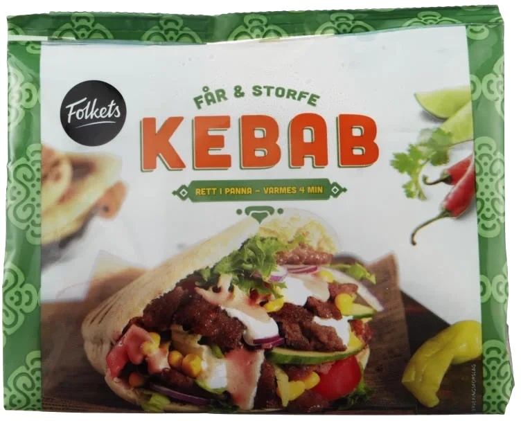 Kebab Får/Storfe 350g Folkets