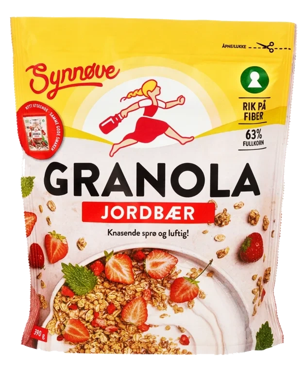Granola med Jordbær 390g Synnøve