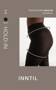 Tights, 40 den Hold-in, Black, 44-48