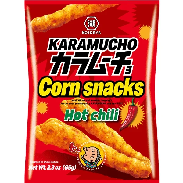 Koikeya Karamucho Corn Snacks - Hot Chili 65g