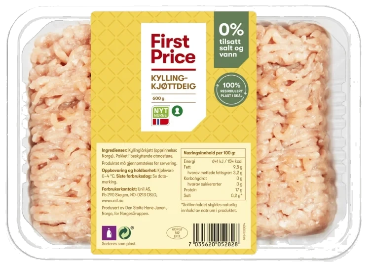 Kyllingkjøttdeig 600g First Price