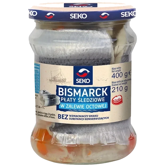 Inlagd Sill Bismarck 400g varav 210g sill Seko