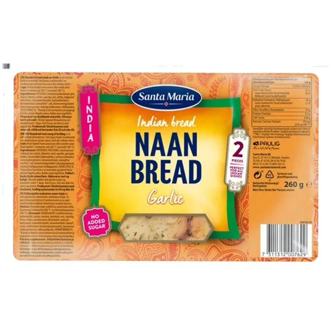 Naanbröd Vitlök 2-pack