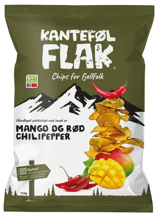 Kantefølflak Mango&Raud Chilipepar 150g