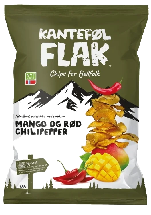 Kantefølflak Mango&Raud Chilipepar 150g