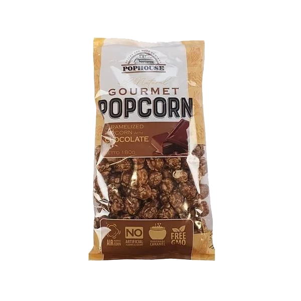 Pophouse Caramelized Popcorn m Sjokolade 180g