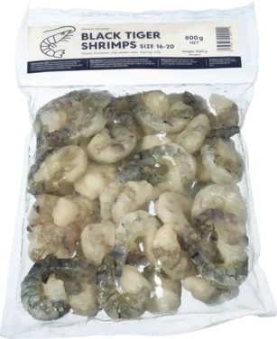 Black Tiger Scampi Pd 16-20, 20% Glasering, 1kg