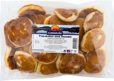Fiskekaker med Steinbit 60g 55% Fisk Hjønnevåg