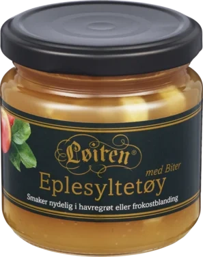 Eplesyltetøy med Biter, 200g Løiten