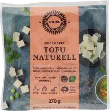 Helios Tofu Naturell 270g Økologisk