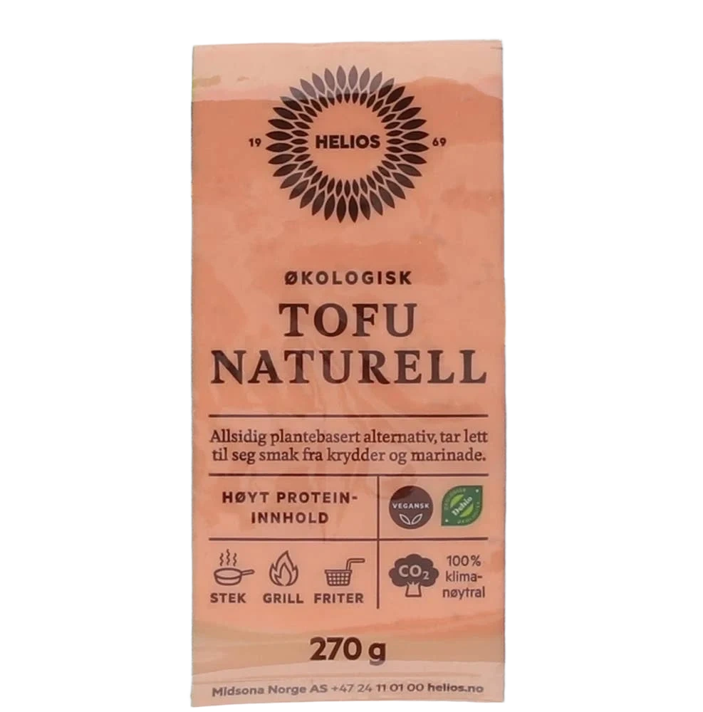 Helios Tofu Naturell 270g Økologisk