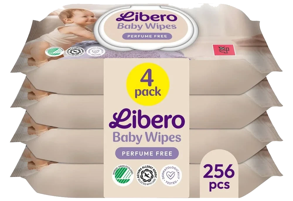 Libero Våtservietter 4-pk Display 256stk