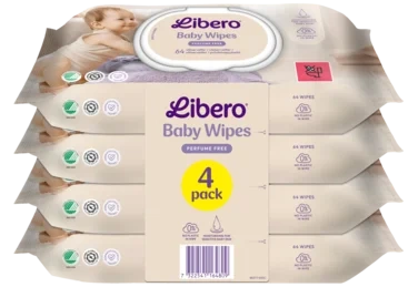 Libero Våtservietter 4-pk Display 256stk