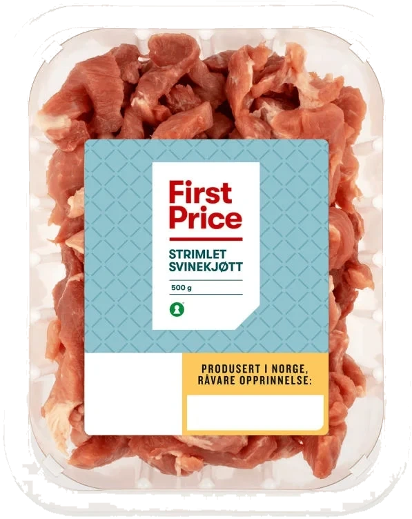 Svinestrimler 500g First Price
