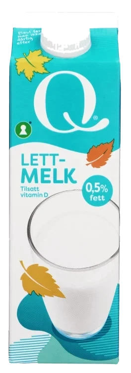 Lettmelk 0,5% 1l Q