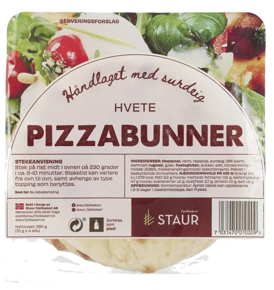 Pizzabunn hvete