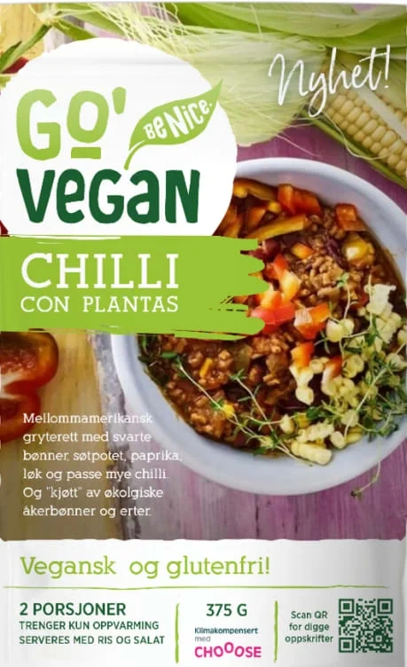 Chili Con Plantas Gryte 375g Go'Vegan