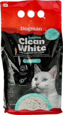 Kattesand Clean White Sensitive 5l Dogmann
