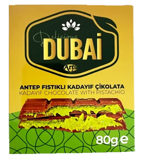 Dubai Sjokolade Med Pistasj 80g
