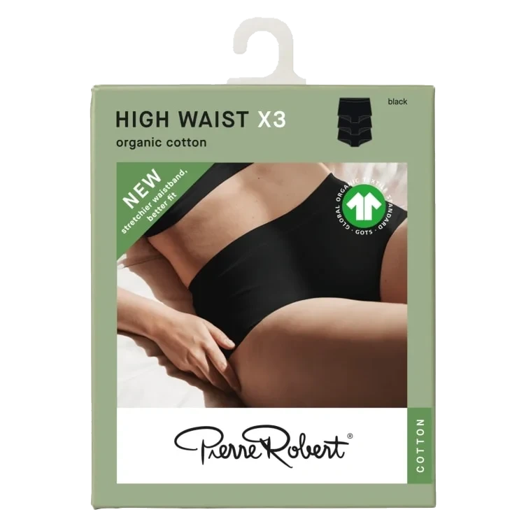 Truse High Waist Cotton Black S Pierre-Robert
