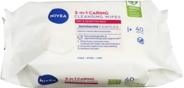 Nivea Gentle Cleansing Wipes Dry Skin 40stk