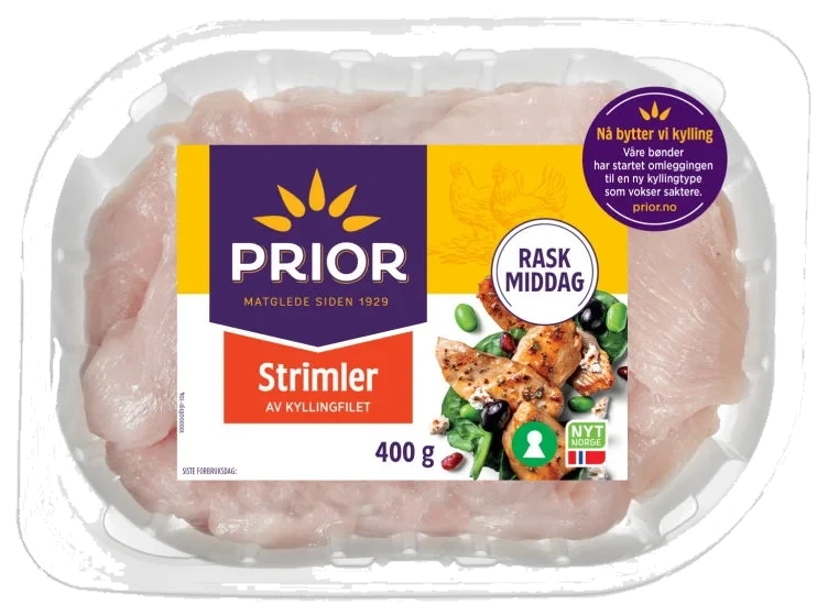 Prior Strimler av kyllingfilet 400g