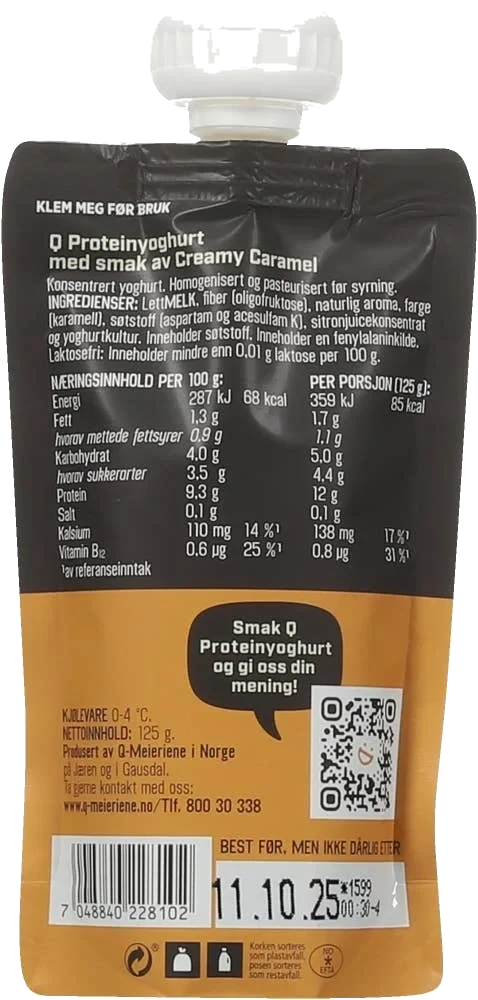 Proteinyoghurt Creamy caramel