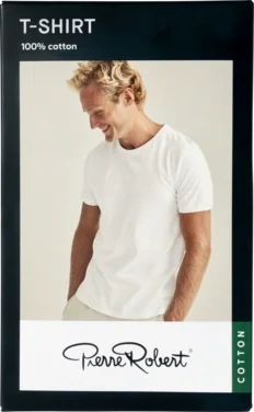 Cotton Crew Neck T-shirt Men White m