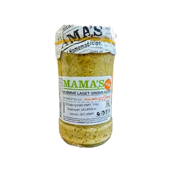 Mama´s Hjemmelaget Avjar - Grønn Sterk