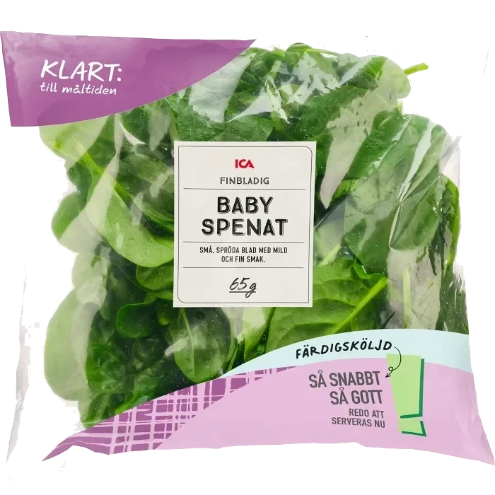 Finbladig babyspenat Sköljd 65g ICA