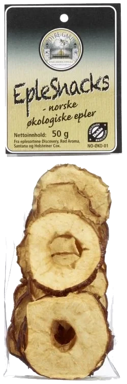 Eplesnacks Økologisk 50g Dyre Gård