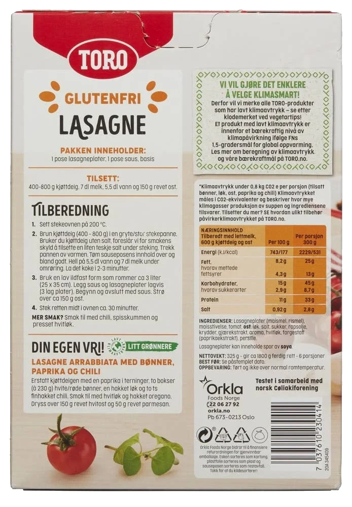 Glutenfri lasagne