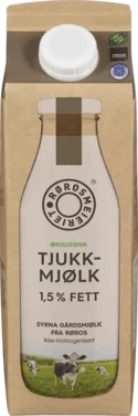 Økologisk Tjukkmjølk Fra Røros 1,5% Fett
