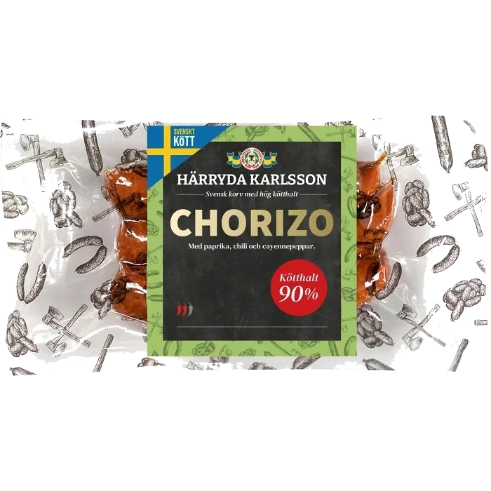 Chorizo 90% Kötthalt 270g Härryda Karlsson