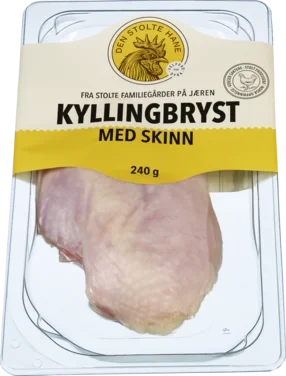 Dsh Kyllingbryst med Skinn Sv 240g