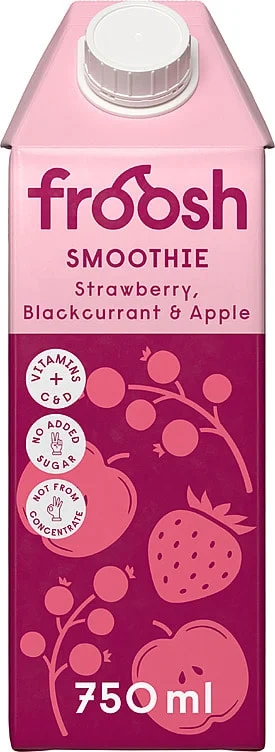 Froosh Smoothie Jordbær&Solbær&Eple